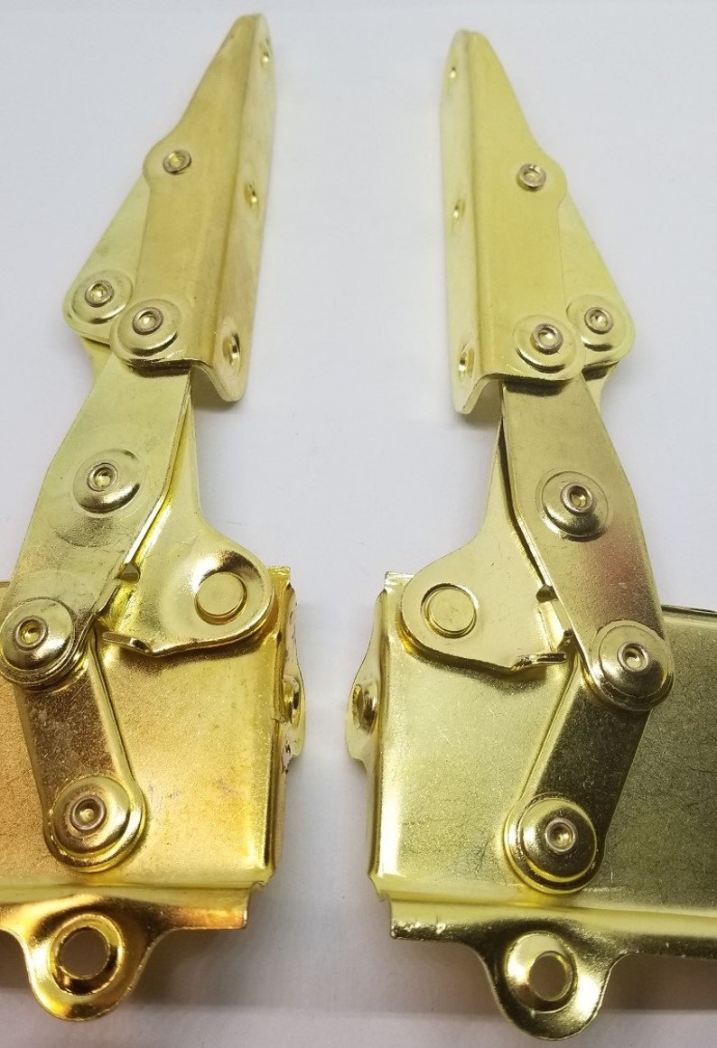 Brass SCISSOR HINGES Pair Drop Desk Lid Stay Chest Lift up Etsy