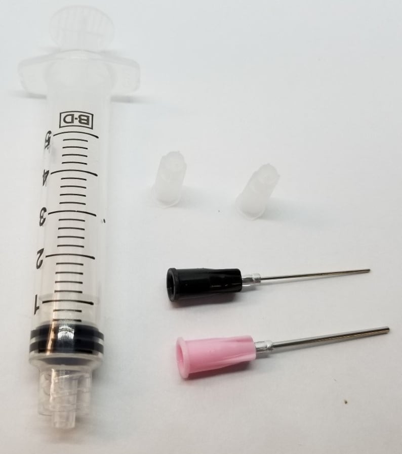 Glue Syringe 5cc 2 needles glue solvents 2/3 oz plastic Etsy