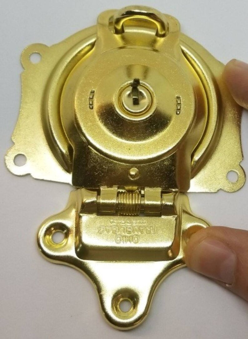 Brass Trunk Lock Steamer Chest Vintage Old Key Restore Etsy