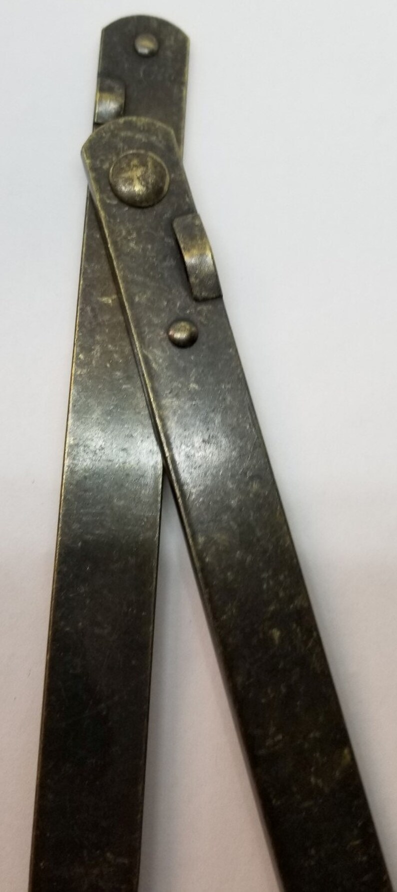 Pair 2 Antique Brass Steel Drop Front Desk Lid STAYS Hinges Etsy