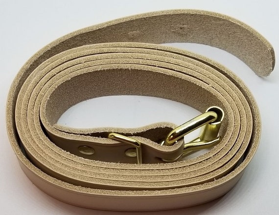 5/' Natural Long Leather Trunk Buckle Strap chest steamer antique vintage 60/"