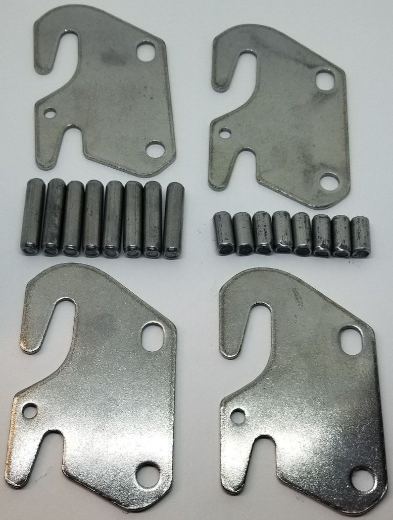 Steel Bedfast Kit 4 Bed Rail Fasteners Pins Hook Frame Stamping Hanger