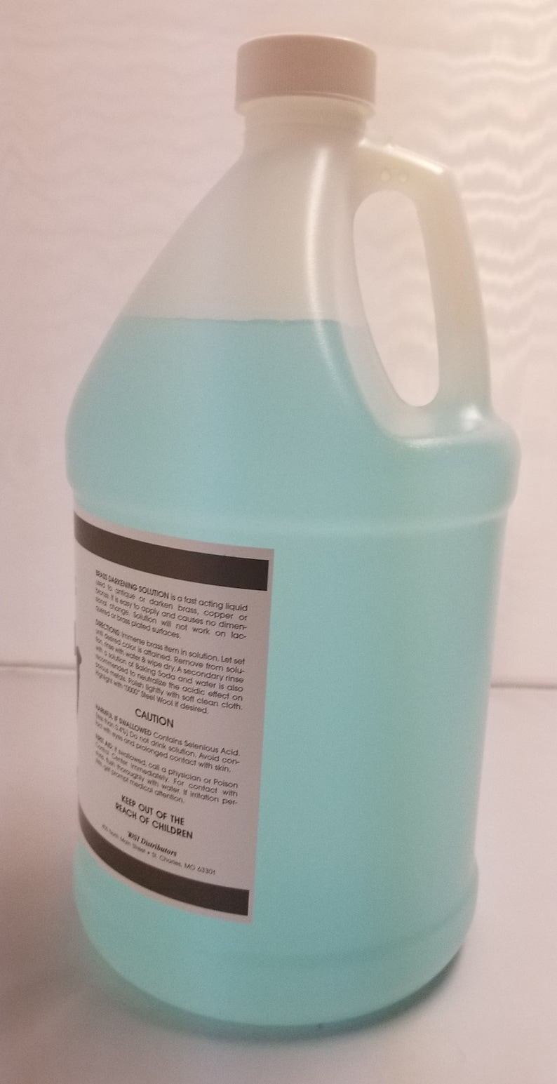 GALLON 128 ounces Brass Ager Darkening Solution antique Etsy