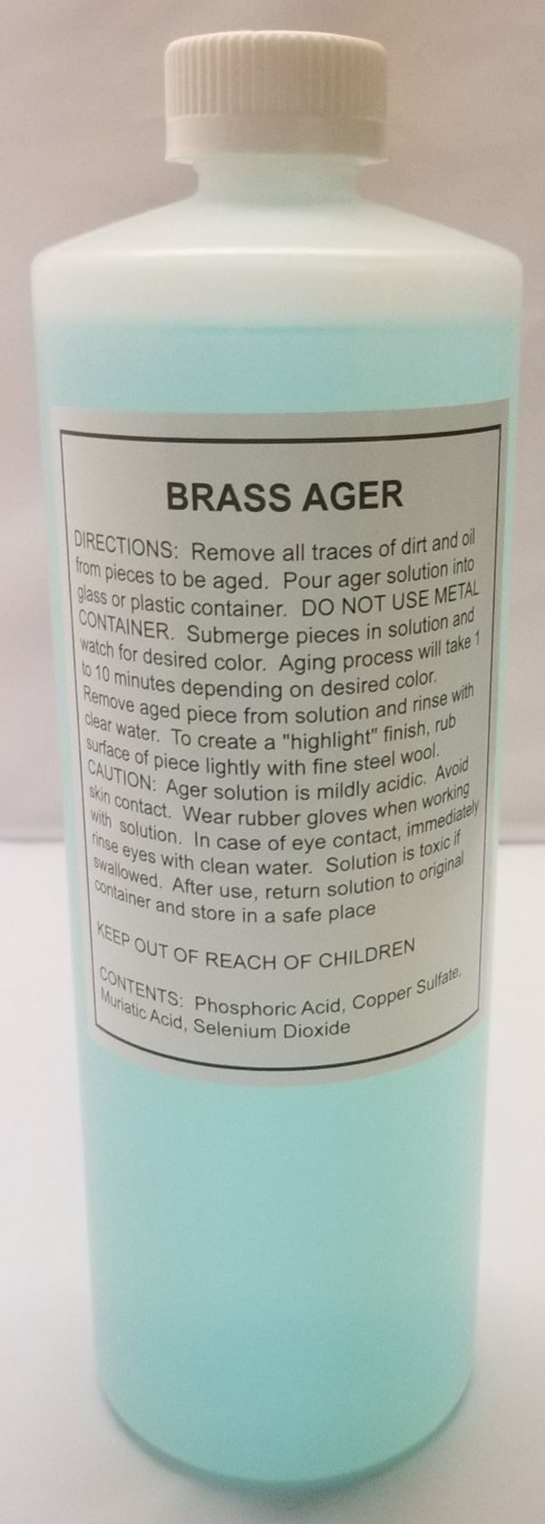 32oz Ounce BRASS AGER Darkening Solution antique vintage Etsy