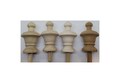 4" Unfinished wood turned finial hickory oak maple cherry spindle clock bed furniture art cap post antique vintage retro century modern