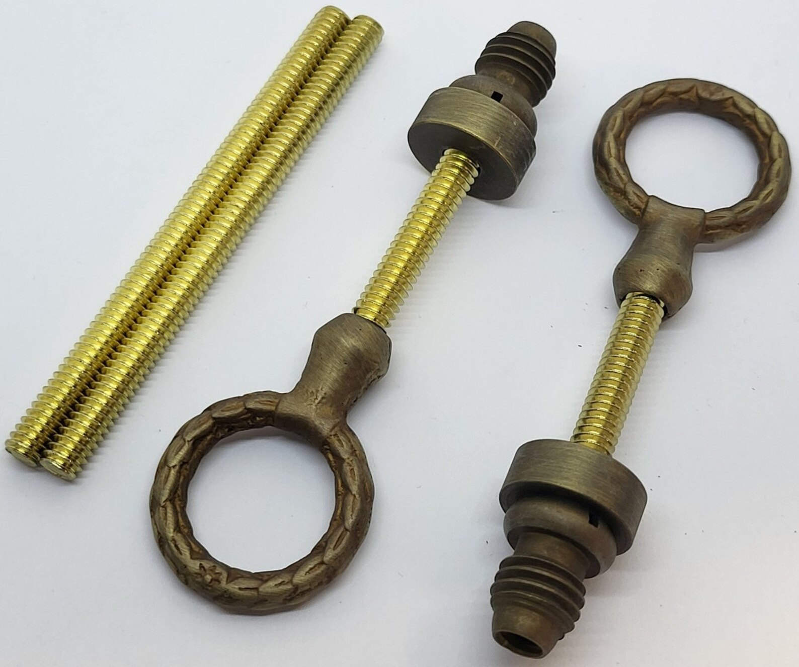 Cheval Mirror Mount Set Cast Brass Laurel Wreath Vintage Etsy