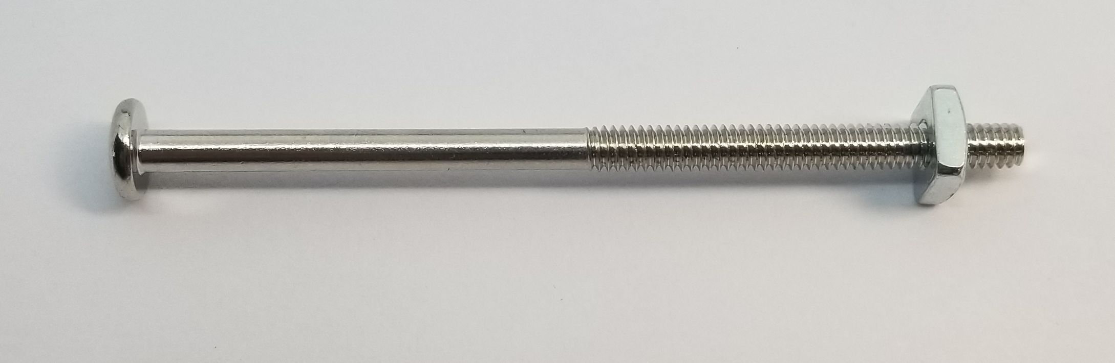 Two 3 Nickel Pan Head Bolts Flat Nut Smooth Glass Etsy