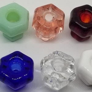 DEPRESSION PINK ROSE Manija de vidrio Postes hexagonales Pull | Etsy