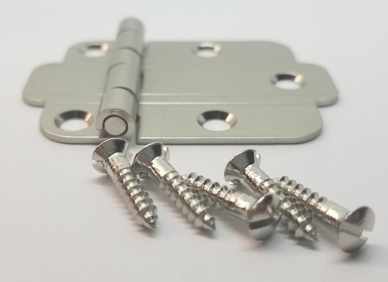 BRUSHED NICKEL Flush Mount Art Deco Hinge Line Steam Etsy