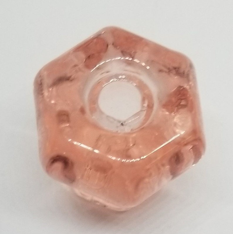 1 DEPRESSION PINK ROSE Hexagonal Glass Knob 1 Inch Etsy