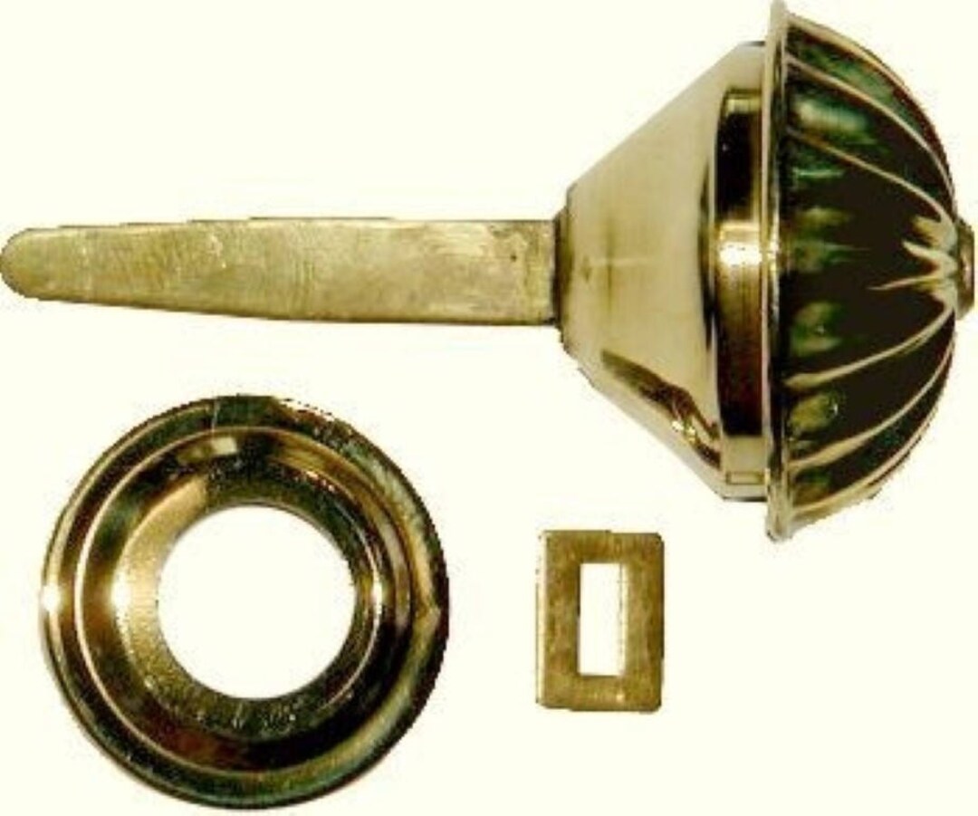 Split Pin Hollow Stamped Brass Knob SPOOL CABINET Thread Sewing Clarks ...