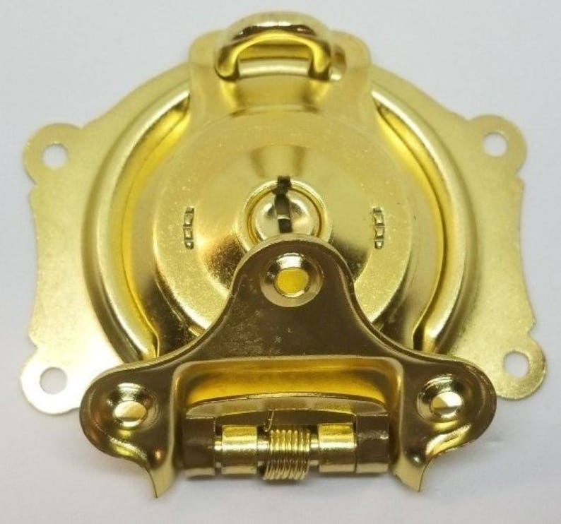 Brass Trunk Lock Steamer Chest Vintage Old Key Restore Etsy