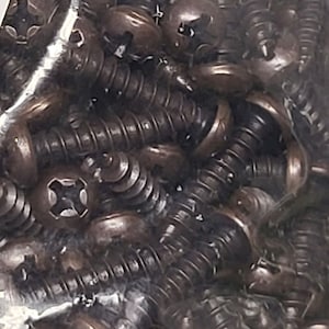 Flat Head #4 x 5/8&quot; Phillips Screw Brass Bronze Nickel Steel wood fancy decorative antique retro vintage