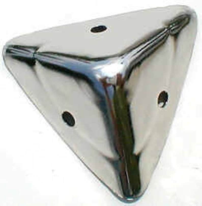 Nickel Plated Trunk Corner Steamer Chest Cap Cover Box Chrome Etsy