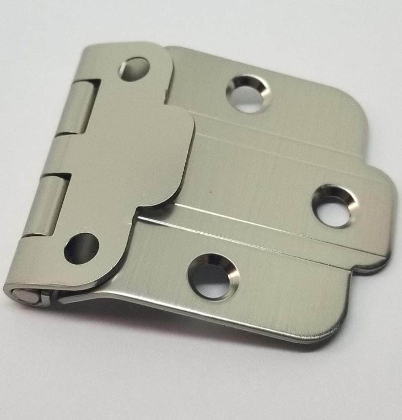 BRUSHED NICKEL 3/8 Offset Mount Art Deco Hinge Etsy