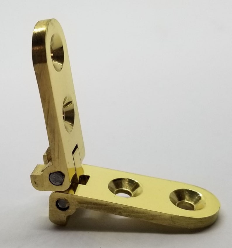 Solid Brass Flip Top Table Hinge 180 degree FLUSH small Butler Tray