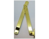 Pair (2) Brass Plated Steel Drop Front DESK LID STAYS hinges mailbox trunk chest steamer strong friction