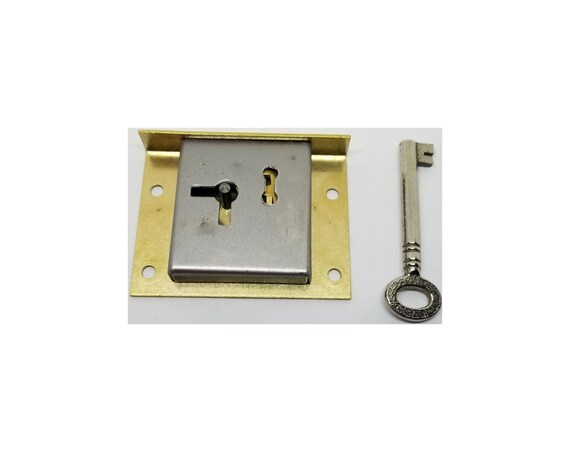 A E Squire England Half Mortise Chest Lock Key Brass Steel Etsy
