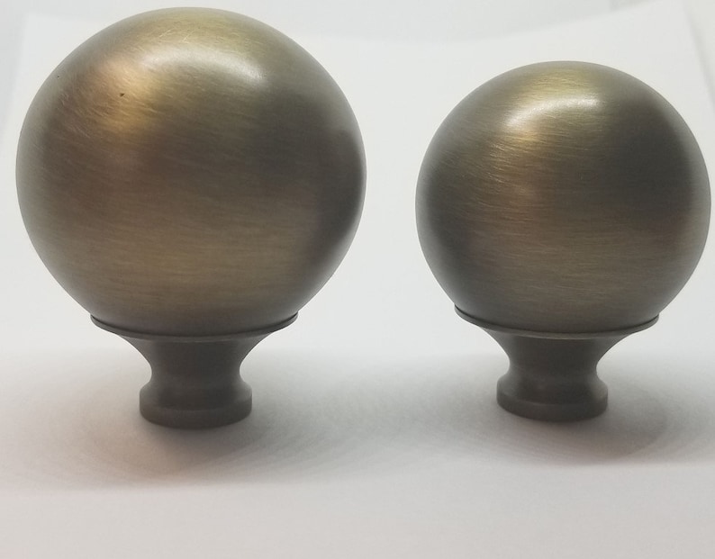 SMALL 13/4 ANTIQUE BRASS Bed Ball Finial Post Cannon Etsy