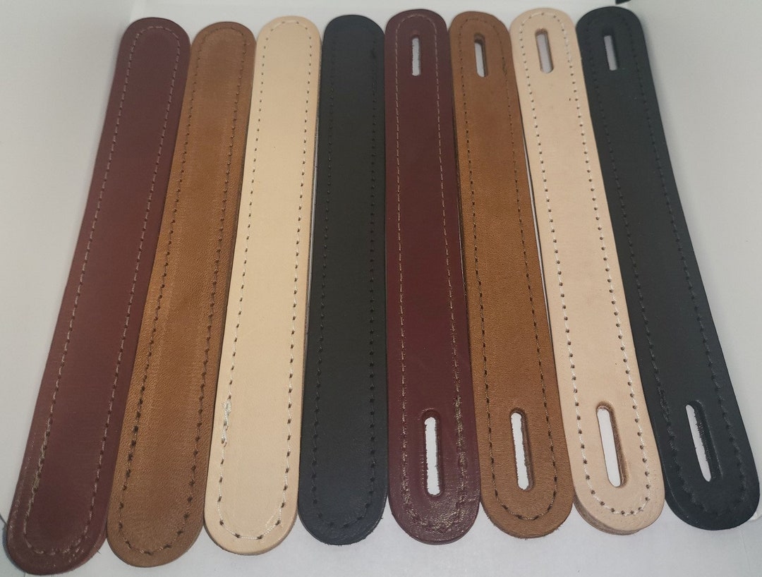 83/4 Premium Leather Trunk Handle Slots Chest Steamer Antique Box