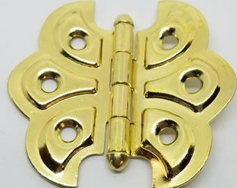 Vintage Antique Copper Butterfly Hinge – Small Shell Design For Rustic Furniture