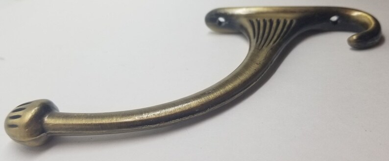Single ANTIQUE COPPER costumer coat hook hall tree hat rack wall vintage old NEW