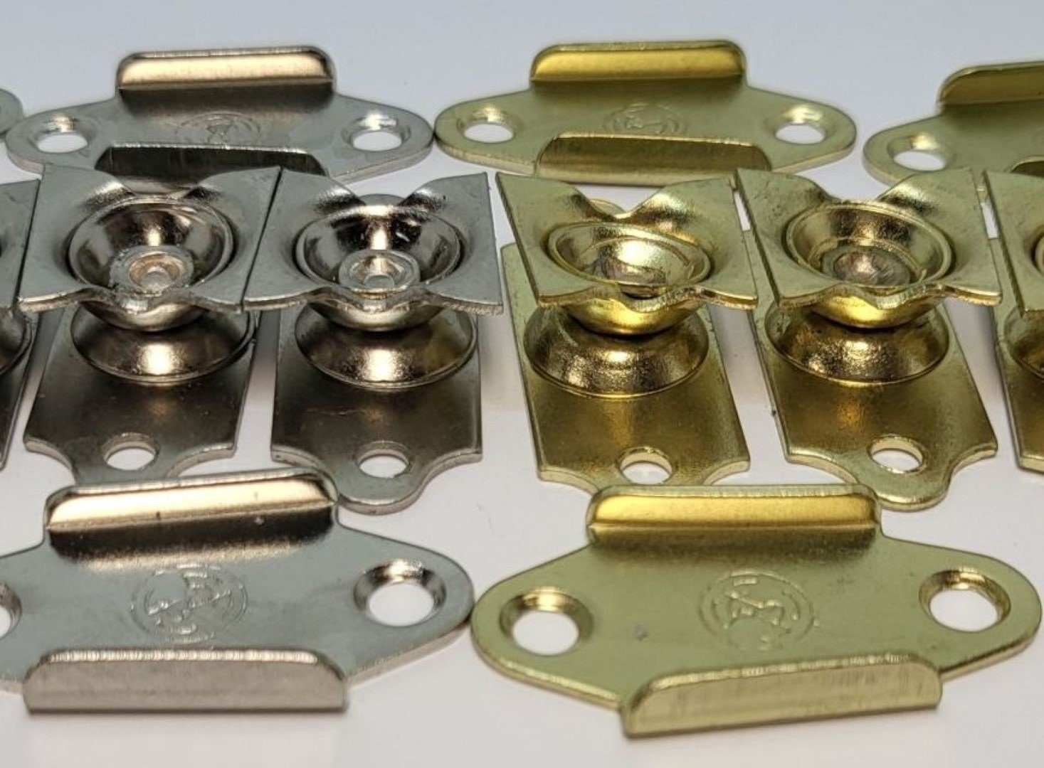 Swivel Mirror Wedge Mounting Brackets Polished Brass Nickel Etsy