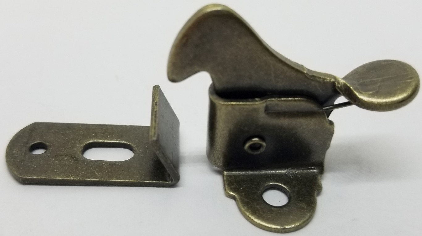 Small Steel Antique Brass Plated Lever Elbow Catch latch Etsy