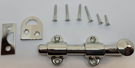 Housoutil 4-Inch Solid Copper Surface Mount Slide Bolt - Golden Finish, For Doors, Gates & Sliding Doors - View #4