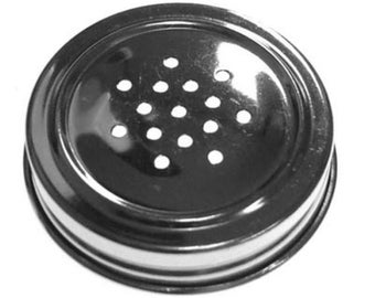 Steel - Aluminum Pierced Spice Jar Lid shaker Hoosier Sellers 1-7/8" antique vintage retro old salt pepper