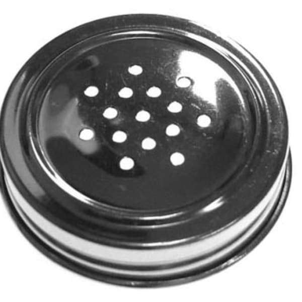 Steel - Aluminum Pierced Spice Jar Lid shaker Hoosier Sellers 1-7/8" antique vintage retro old salt pepper