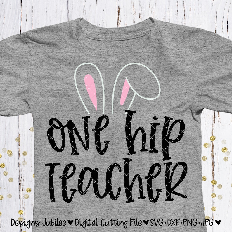 Download One Hip Teacher svg Teacher svg Easter Bunny svg Easter | Etsy