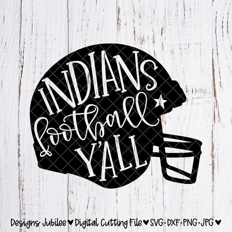 Indians Football Svg Cut File Indians Football Shirt Design | Etsy