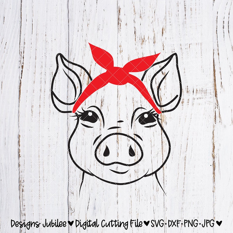 Download Bandana Pig svg cut file Bandana Farm Animals Pig Shirt | Etsy