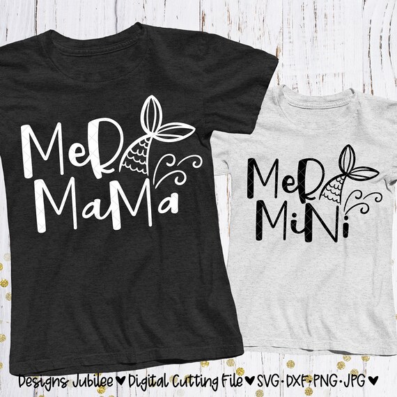 Mommy And Me Sayings Mommy And Me Matching Mermaid Svg Bundle Mer Mama Mer Mini | Etsy India