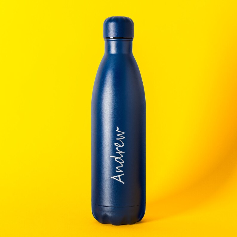 Personalised Midnight Blue Water Bottles 1L 750ml 500ml or Etsy UK