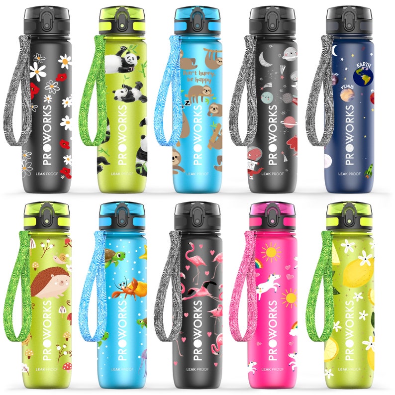 Black Daisy Sports Water Bottle 1L / 500ml BPA Free Tritan Etsy UK