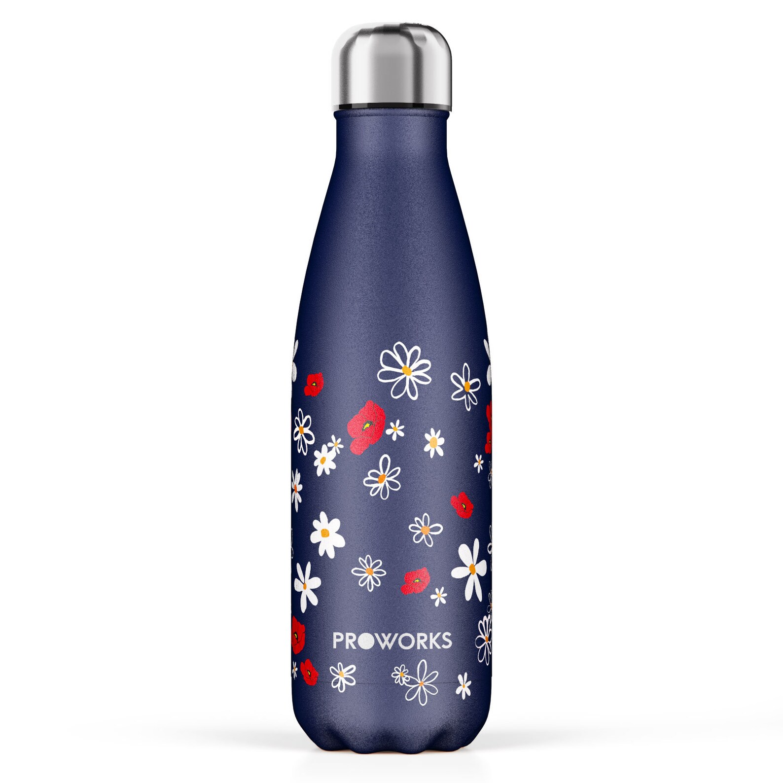 Midnight Blue Daisy Pattern Water Bottles 1L 750ml 500ml or Etsy UK