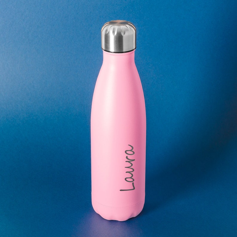 Personalised Pastel Pink Water Bottles 1L 750ml 500ml or 350ml Etsy UK