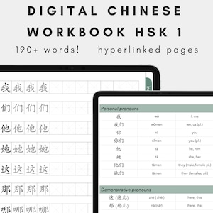 HSK 1 Digital Chinese Practice Workbook [Instant download]