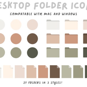 Desert Folder Icons for Mac and Windows  Desktop Icons, Macbook Icons, Laptop, Desktop, PC, Windows Icons, Instant download,