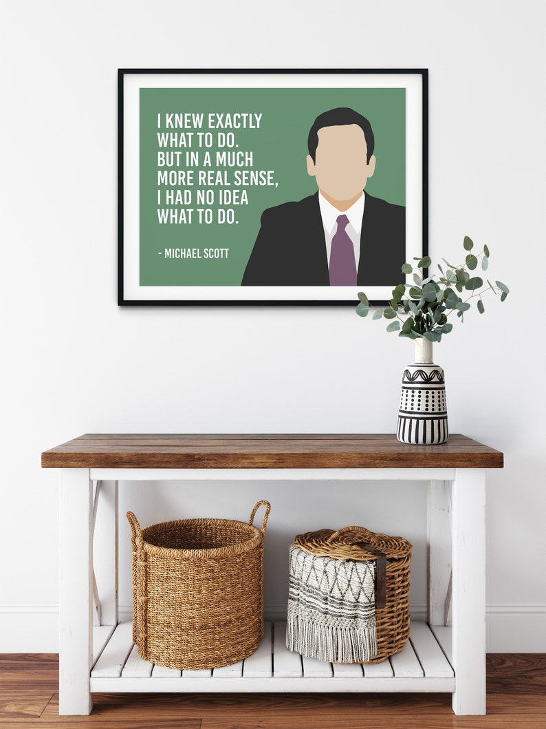 I Knew Exactly What to Do Michael Scott Wall Art the Etsy