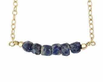 Lapis Lazuli Gold Filled Gemstone Necklace