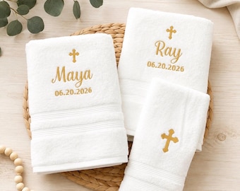 Embroidered Baptism Towel