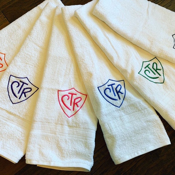 CTR towel, LDS baptism towel