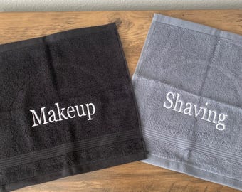 Personalized Embroidered washcloth, monogram facecloth