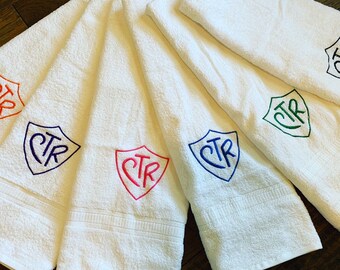 CTR towel, LDS baptism towel