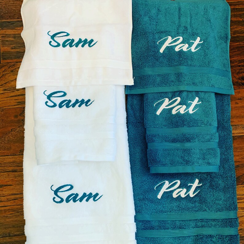 Personalized bath towel set Etsy