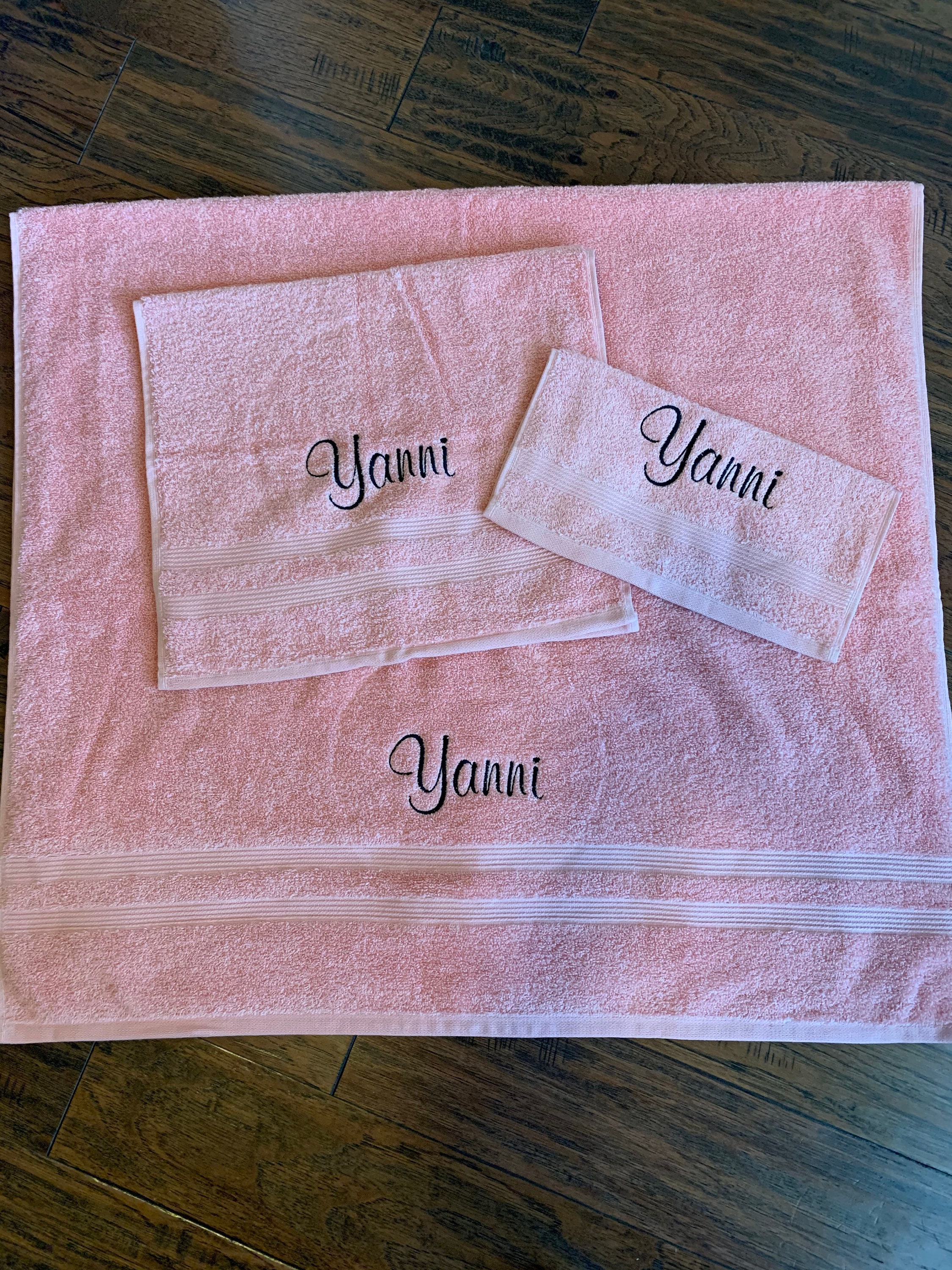 Personalized bath towel set Etsy