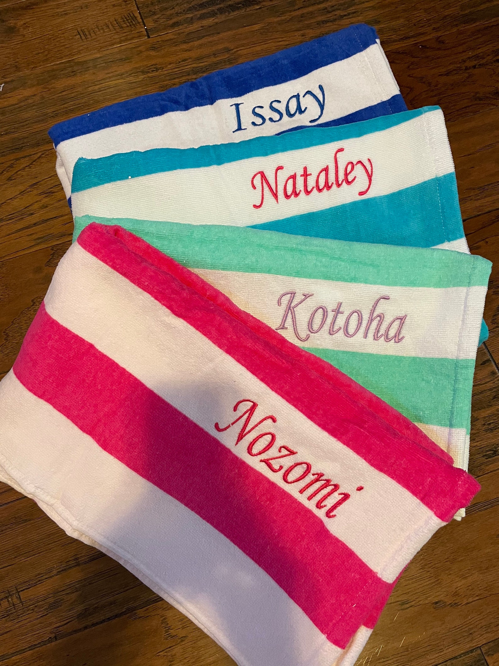 Personalized beach towel multi colors available Etsy